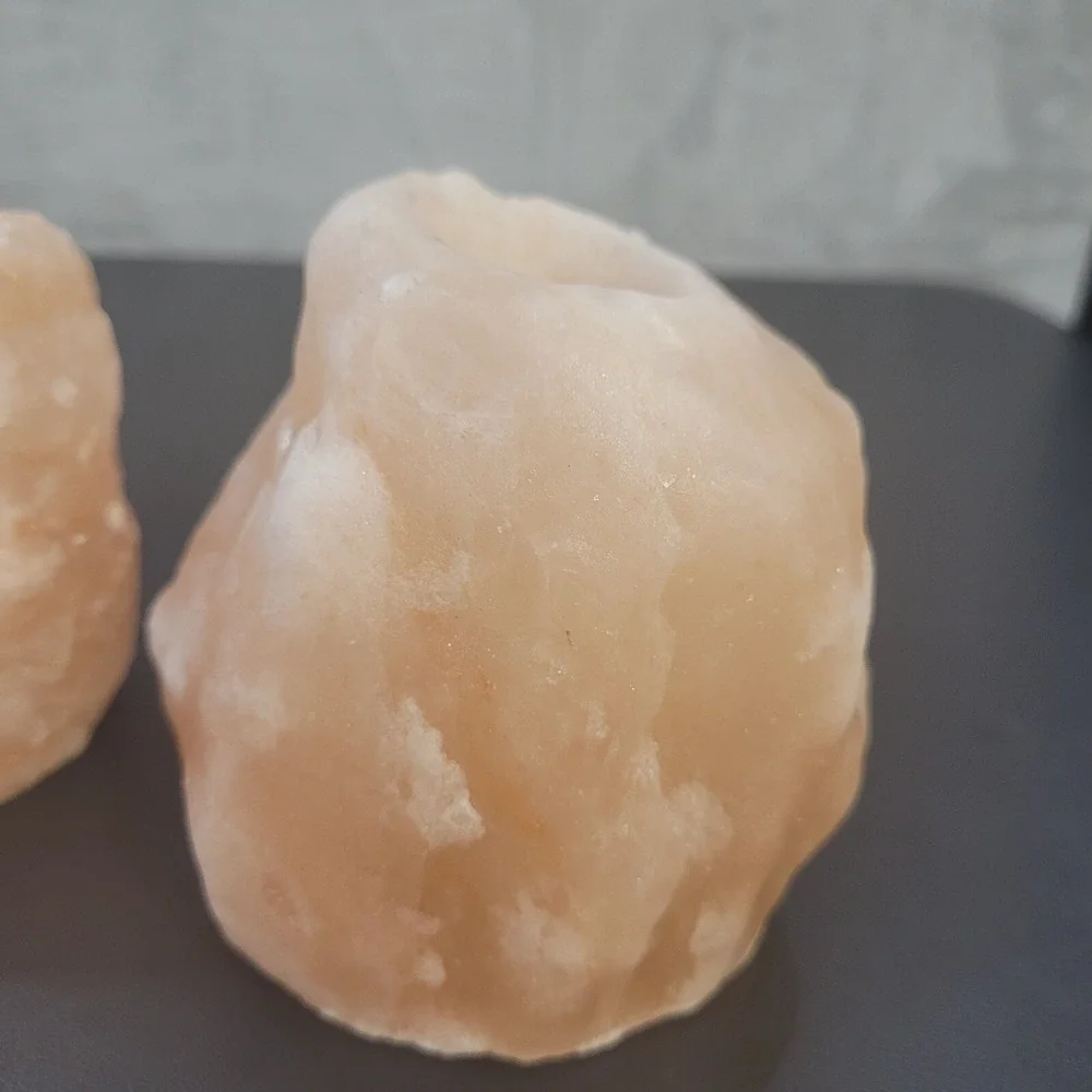 Himalayan Pink Salt Candle Holders Set of 3 Tea Light Crystal Natural Decor
